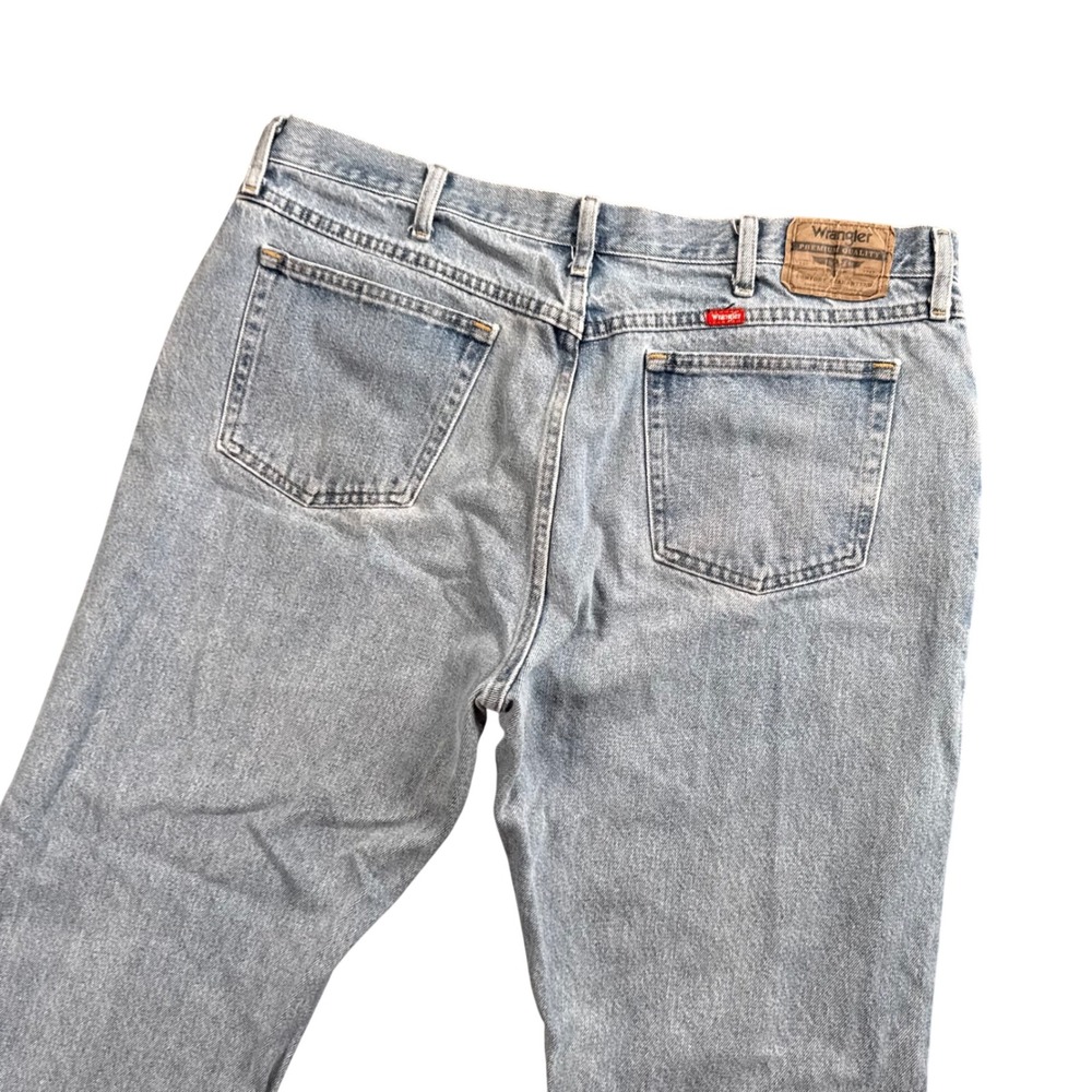 Wrangler Mens Western Workwear Light Wash Dad Jeans Classic Straight Leg 39x29